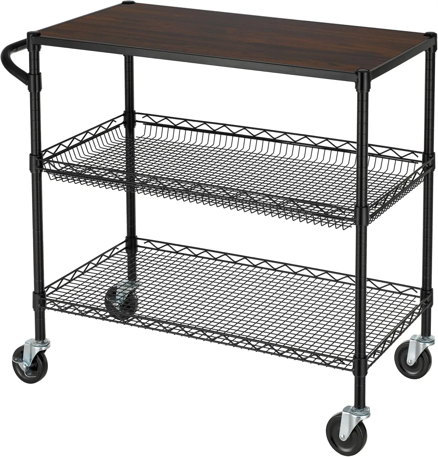 Commercial Kitchen On Wheels - 3-laags zware professionele transportkar met houten
