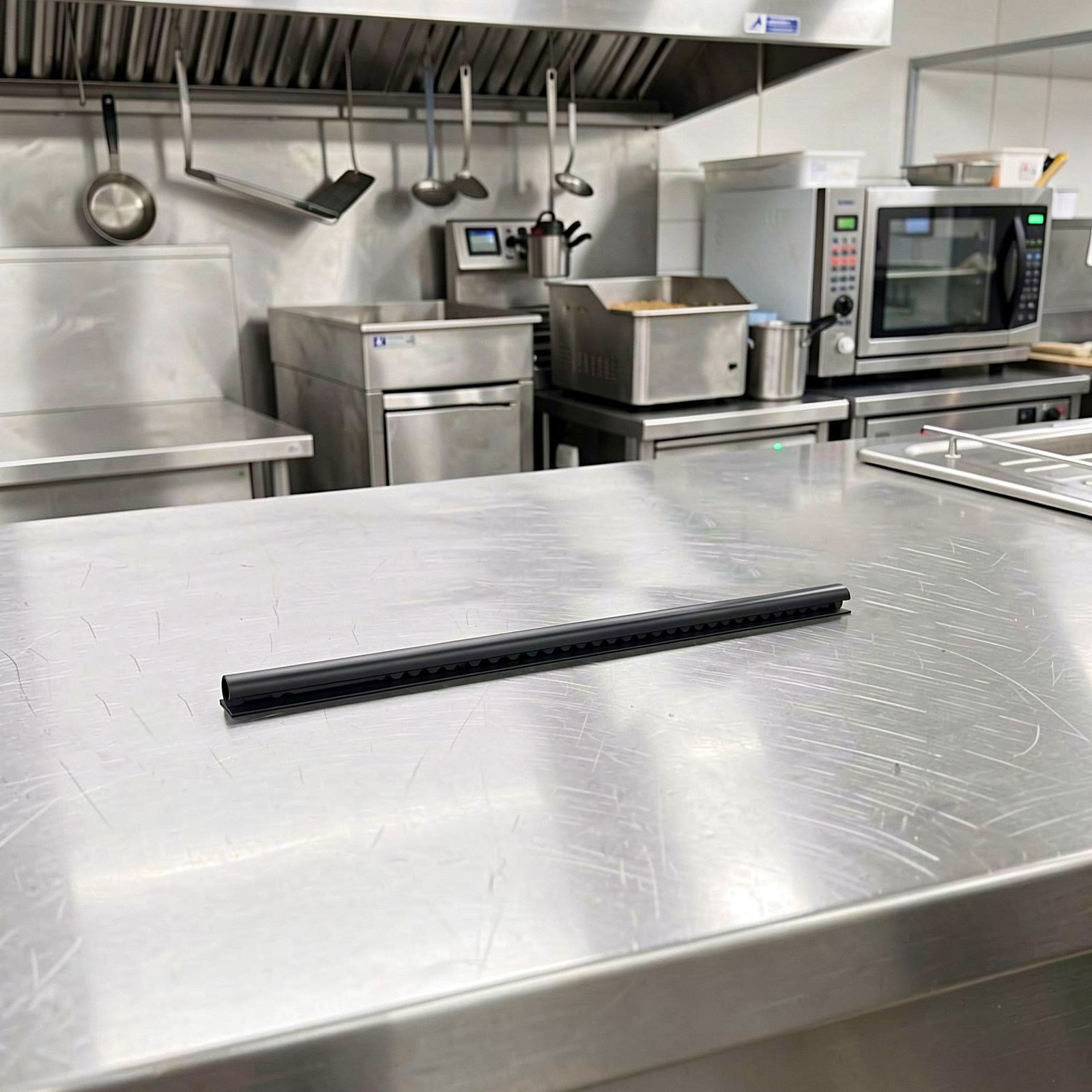 Commercial Kitchen Rack - Zwarte restaurant tickethouder rail schuifbare bonnenrek