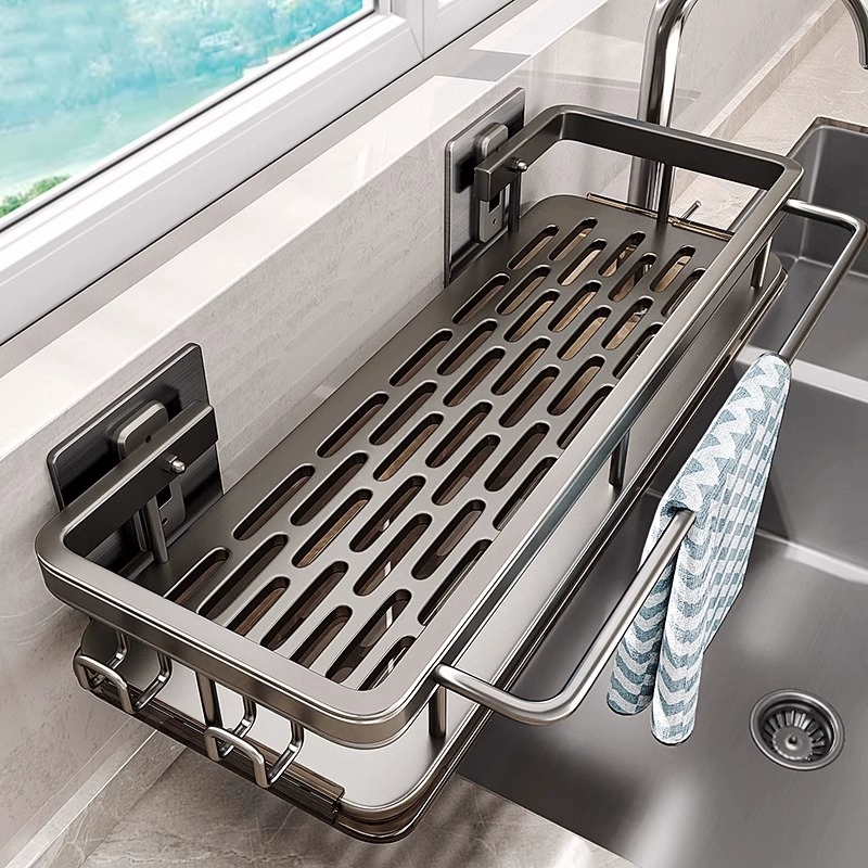 Commercial Kitchen Rack - Multifunctionele keukenplank, droogrek, mop-opbergplaats, wandmontage zonder