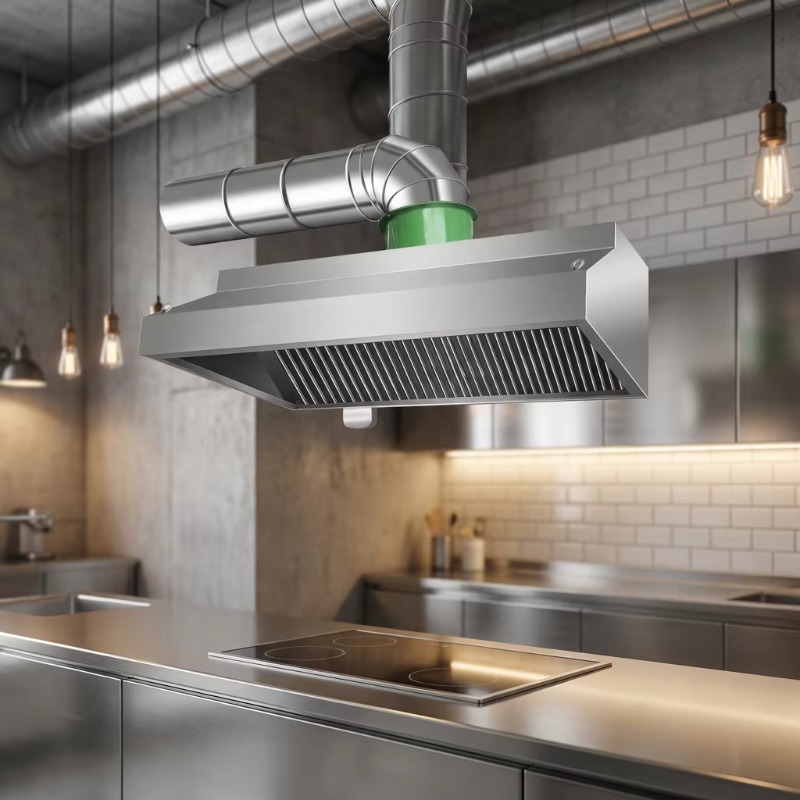 Commercial Kitchen Hood - Commerciële aanpasbare wandgemonteerde roestvrijstalen combikap met