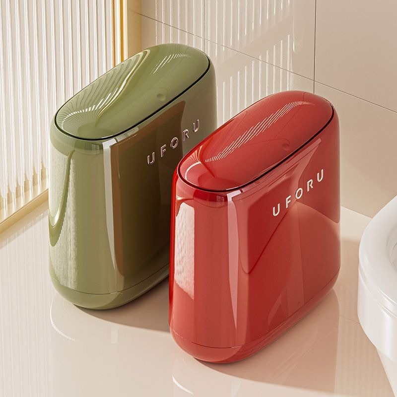 Commercial Kitchen Trash Can - Badkamer Smalle Prullenbak Plastic Druk Cover