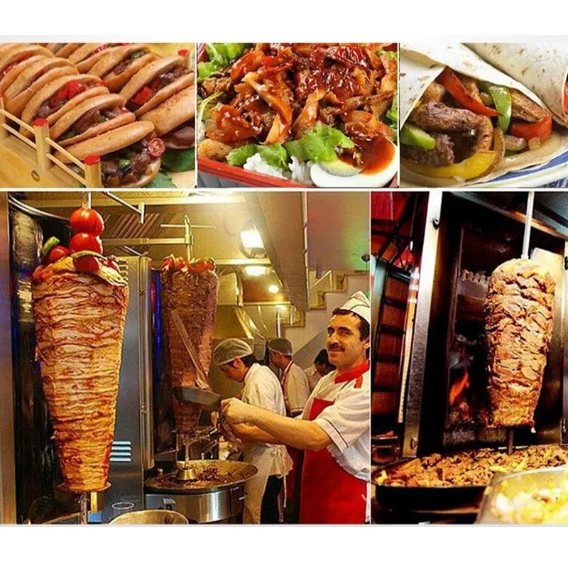 Kebab Shawarma Machine - Verticale draaiende gas-grill voor doner kebab,
