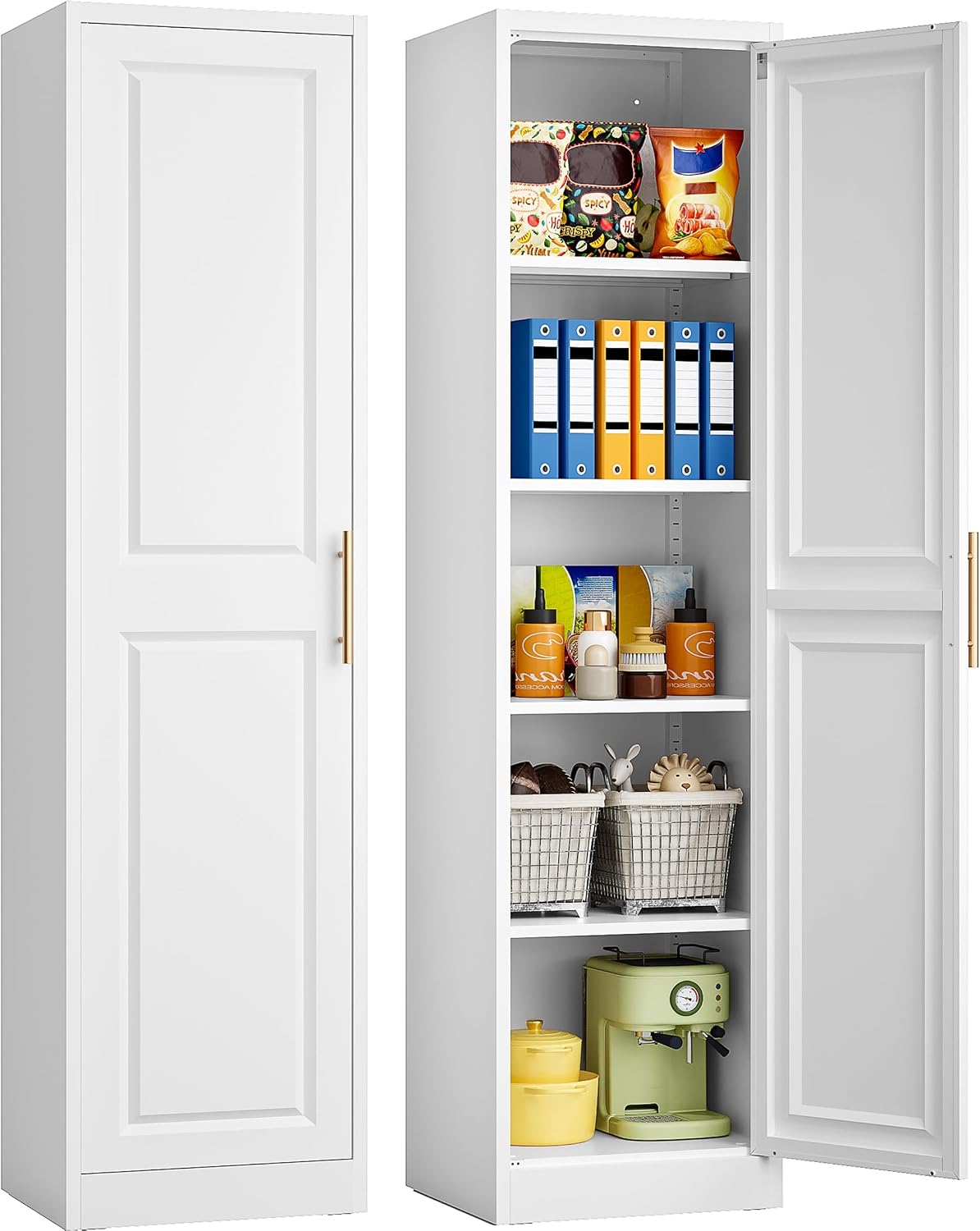 Commercial Kitchen Rack - Hoge, smalle opbergkast met één deur