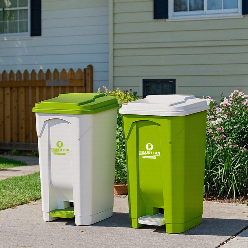 Commercial Kitchen Garbage Can - Grote buitenafvalbak met trapdeksel, stevige commerciële