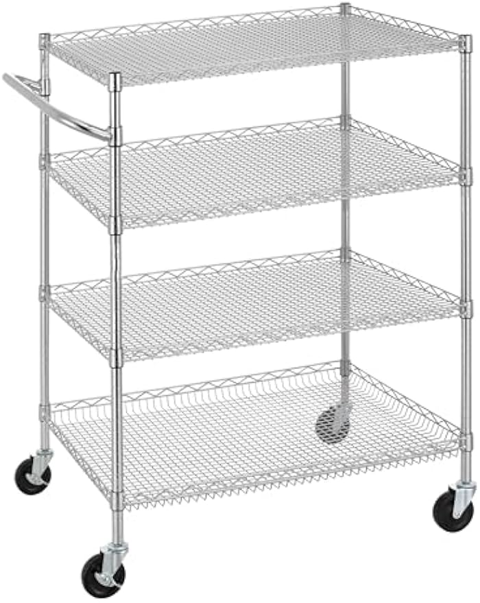 Commercial Kitchen On Wheels - Zware commerciële rolwagen-organizer, metalen draadkar op