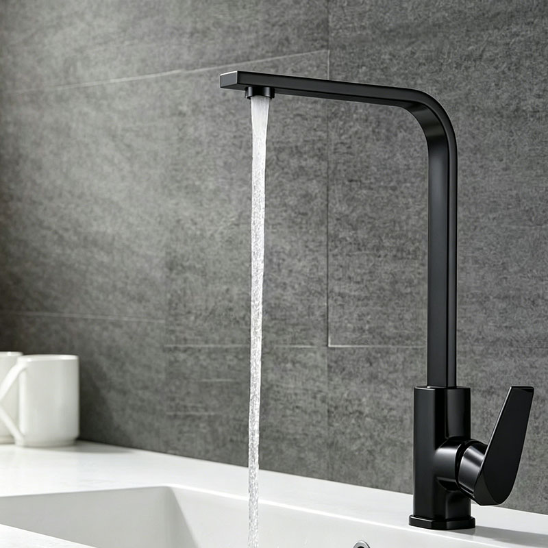 Commercial Kitchen Water Filter - Badkamer Wastafel Kraan Keukenkraan Zwart/zilver Koperlegering