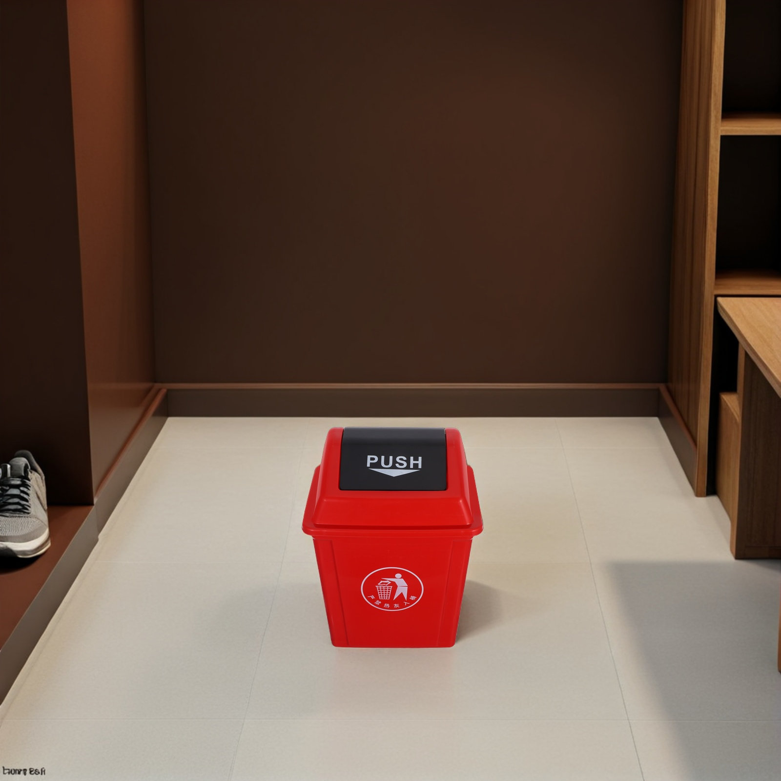 Plastic afvalbak met zwenkdeks - Commercial Kitchen Trash Can recensie en prijs