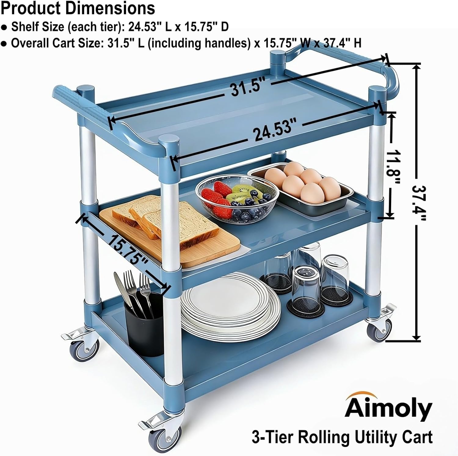3-laags rollende utility kar m - Commercial Kitchen On Wheels recensie en prijs