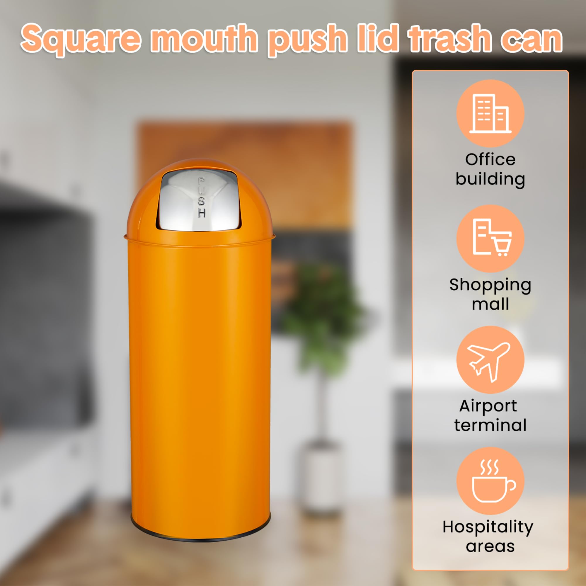 65 Liter Prullenbak met duwdek - Commercial Kitchen Garbage Can recensie en prijs