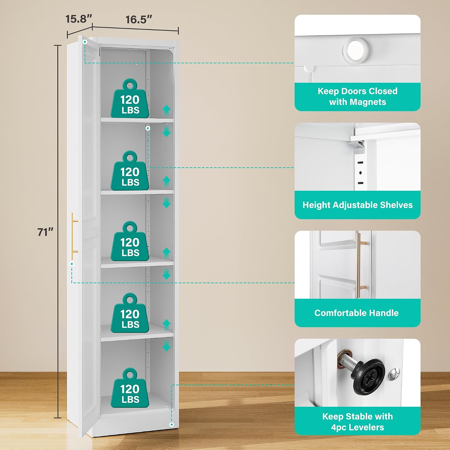 Hoge, smalle opbergkast met éé - Commercial Kitchen Rack recensie en prijs